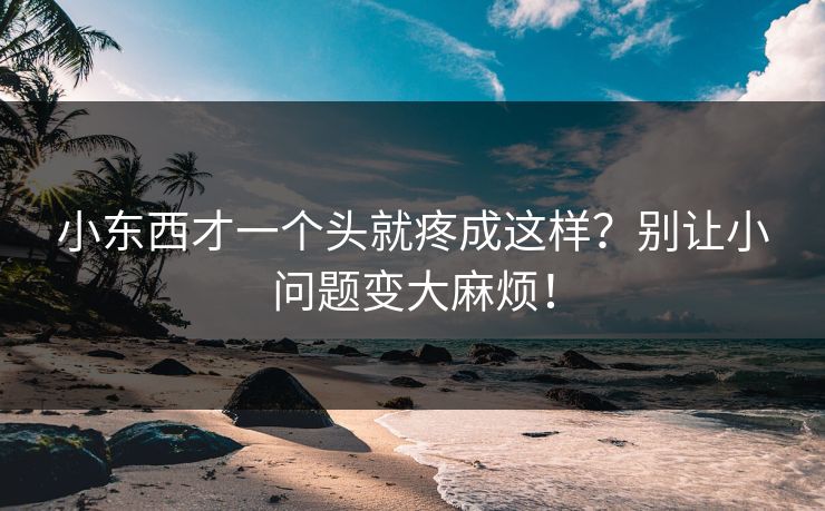 小东西才一个头就疼成这样?别让小问题变大麻烦! 小东西才一个头就疼成这样?别让小问题变大麻烦!